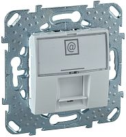 Розетка компьютерная без рамки Schneider Electric Unica 1-м. RJ45 5e белый картинка
